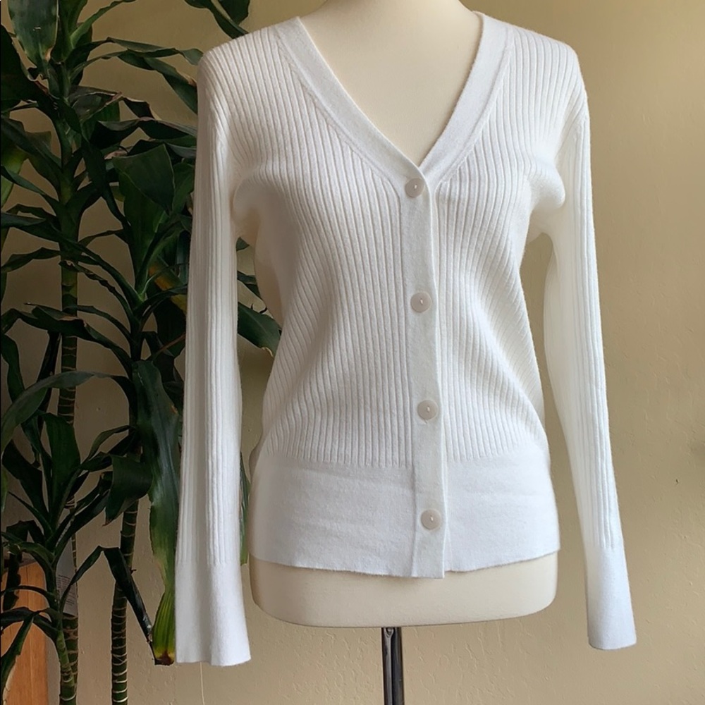 Button Down V-Neck Cardigan